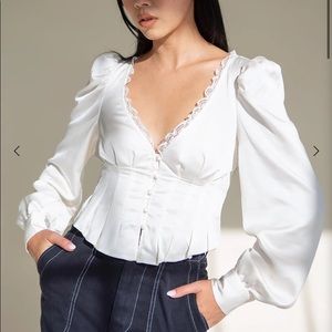 NWT For Love and Lemons Corset Blouse